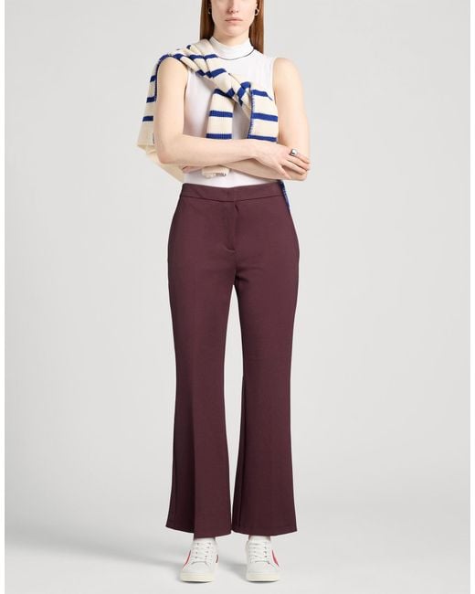 Kaos Purple Pants Viscose, Polyamide, Elastane