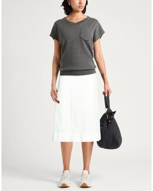 Peserico White Midi Skirt