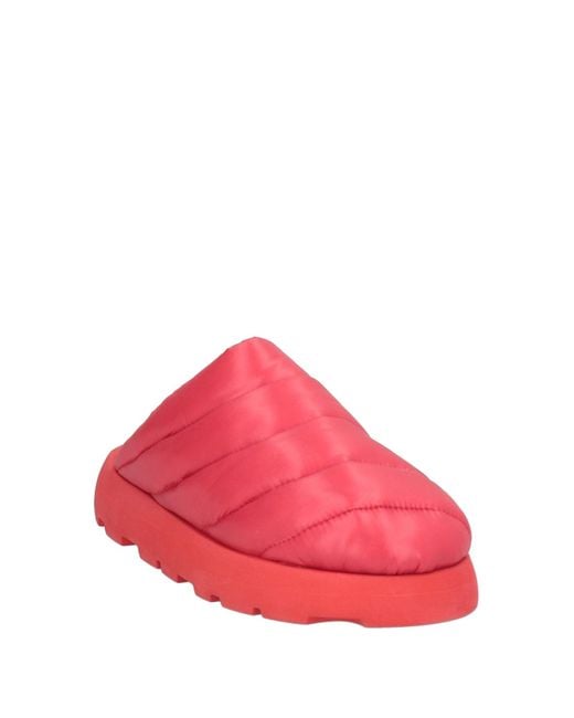 PIUMESTUDIO Pink Mules & Clogs Textile Fibers