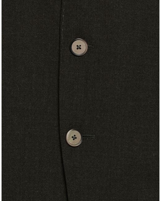 Santaniello Black Dark Suit Wool, Polyester, Elastane for men