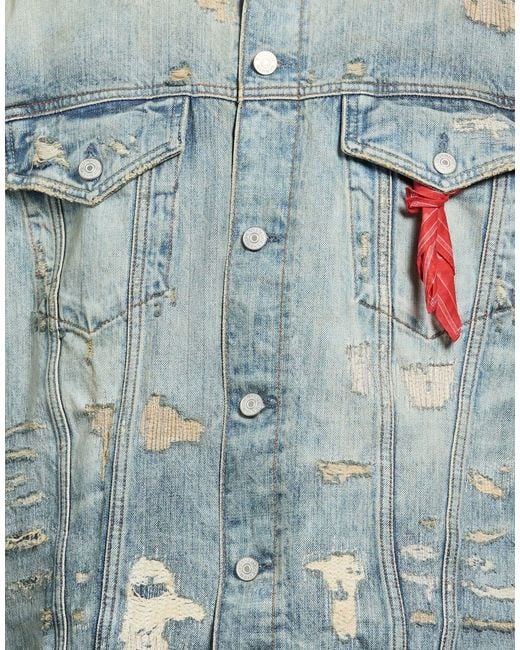 Denham Blue Denim Outerwear for men