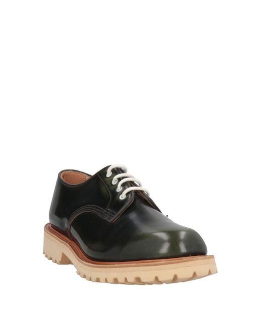 Tricker's Green Dark Lace-Up Shoes Leather for men