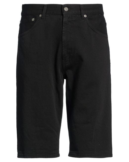 Dondup Black Denim Shorts Cotton for men
