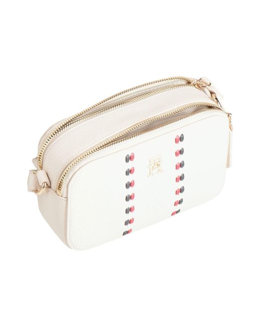 Tommy Hilfiger White Ivory Cross-Body Bag Polyurethane