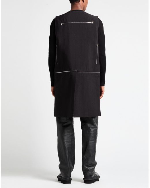 Rick Owens Black Overcoat & Trench Coat Cotton for men