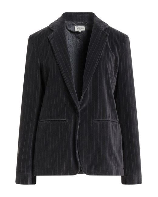 Hartford Black Charcoal Blazer Cotton, Elastane