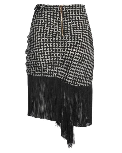 Balmain Gray Midi Skirt