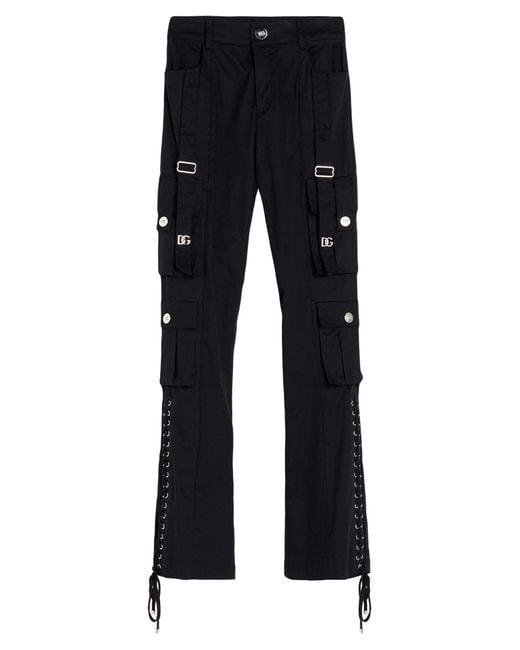Dolce & Gabbana Black Pants Cotton, Elastane