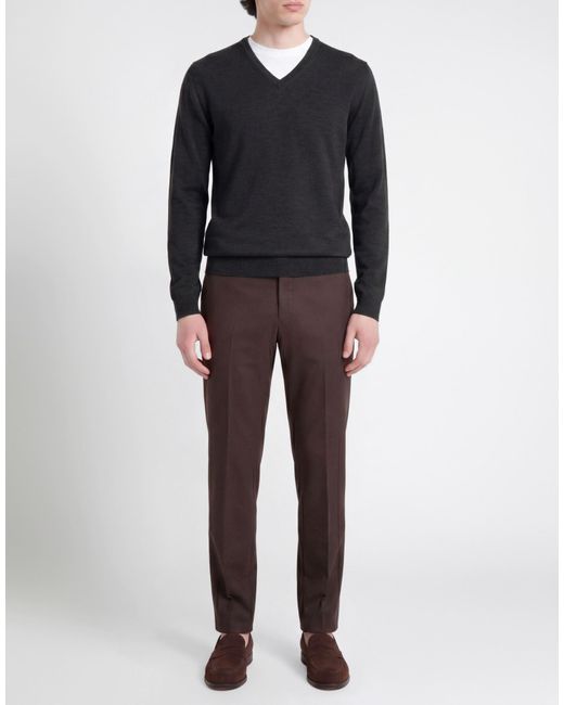 Roberto Collina Black Sweater Merino Wool for men
