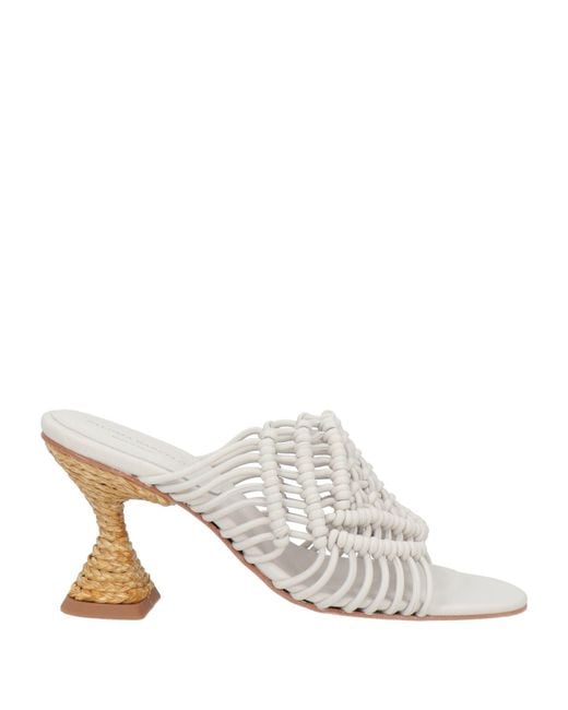 Paloma Barceló White Sandals Leather