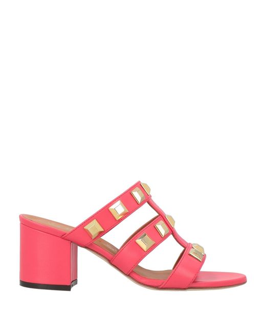 Via Roma 15 Pink Sandals Leather