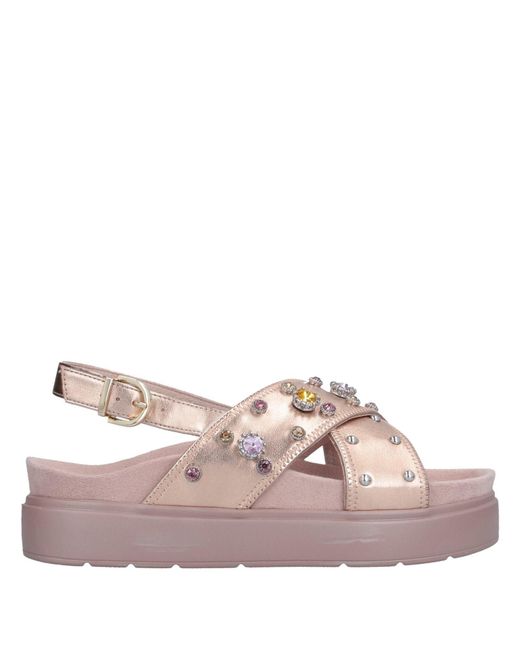 Luciano Barachini Pink Sandals Textile Fibers