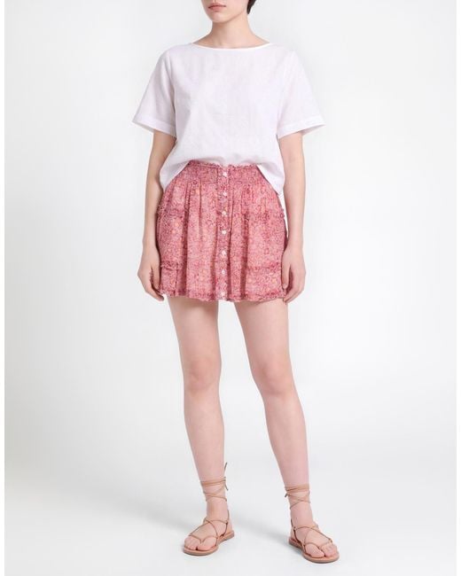 Poupette Red Mini Skirt Viscose