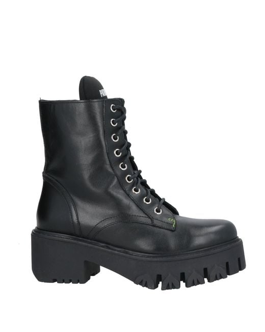 Patrizia Pepe Black Ankle Boots Leather