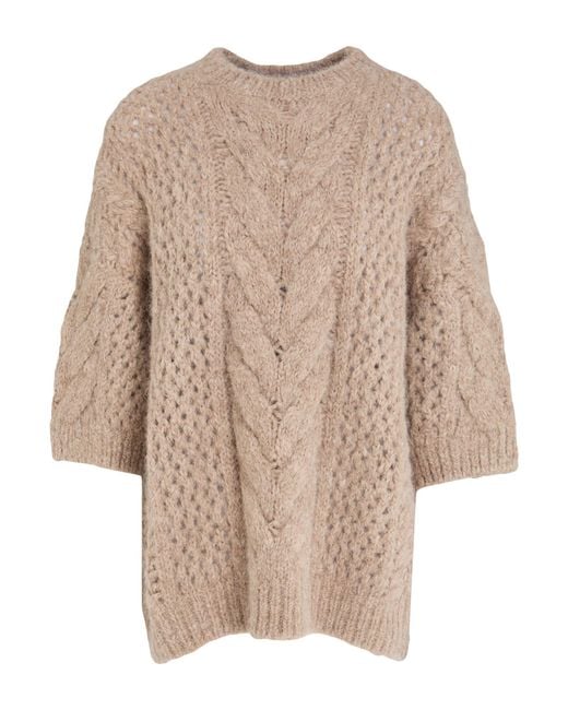 Brunello Cucinelli Natural Sweater Alpaca Wool, Polyamide, Wool, Brass