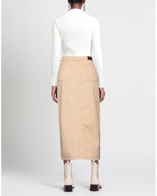 Rebel Queen Denim Skirt in Natural Lyst