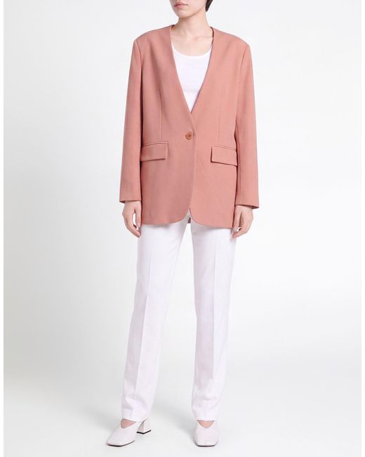 Ottod'Ame Pink Blazer Polyester, Viscose, Elastane