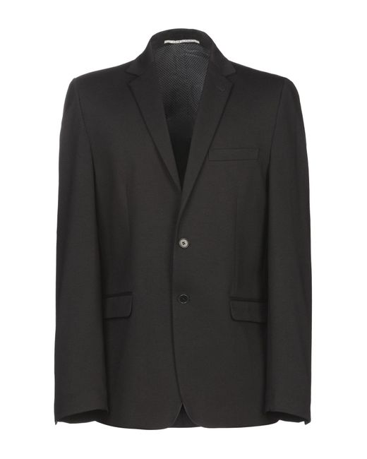 Exibit Black Blazer Viscose, Polyamide, Elastane for men