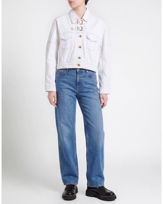 Ganni Blue Denim Outerwear Organic Cotton