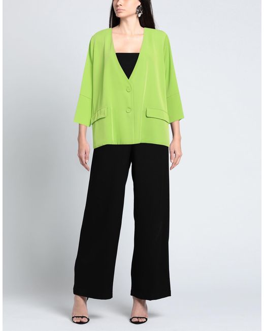 LABABI Green Blazer Polyester, Elastane