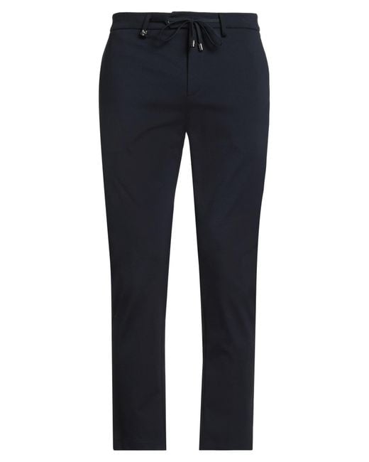 DISTRETTO 12 Blue Midnight Pants Cotton, Polyamide, Elastane for men