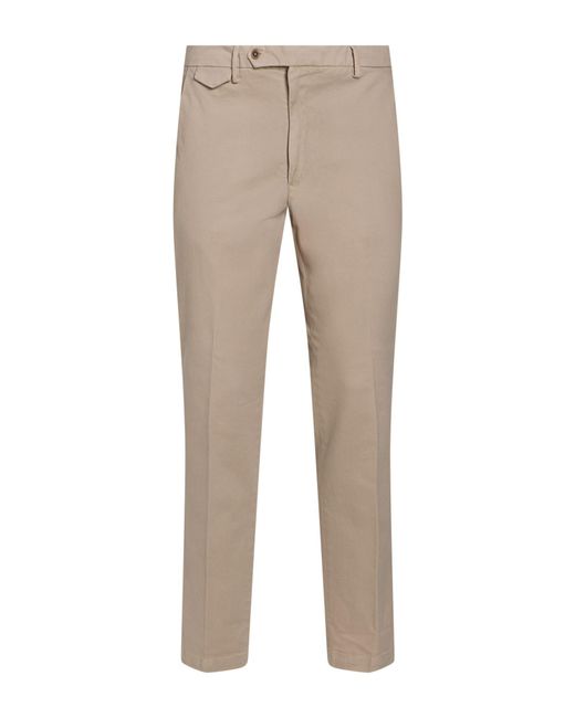 Paoloni Natural Pants Cotton, Elastane for men