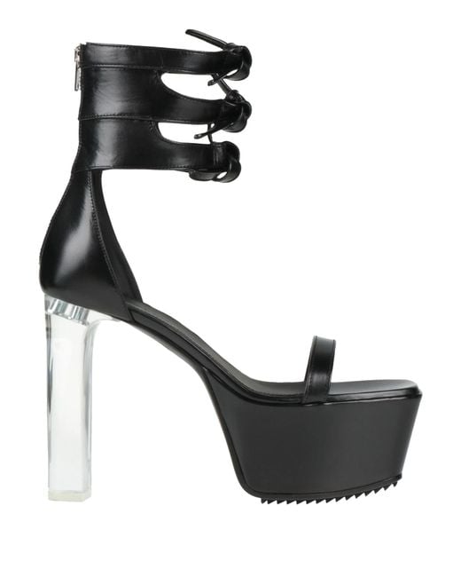 Rick Owens Black Sandals Leather