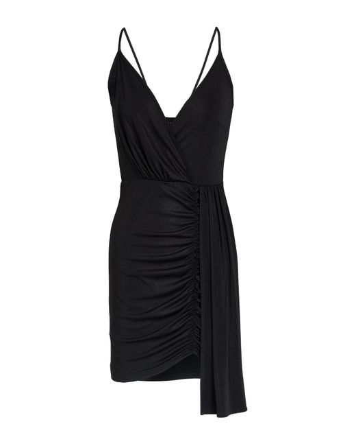 Gaelle Paris Black Noir Mini Dress Polyester, Elastane