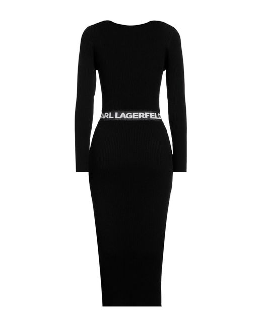 Vestito Midi di Karl Lagerfeld in Black