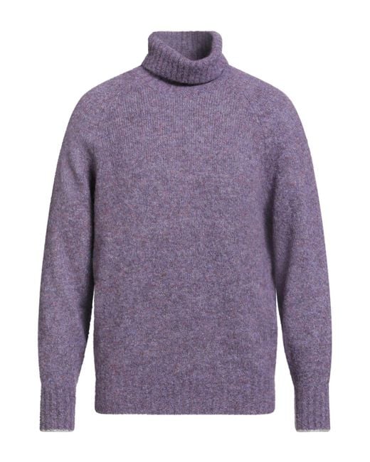 Brunello Cucinelli Purple Turtleneck for men