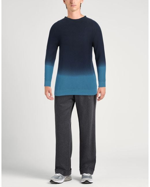 Alpha Studio Blue Sweater Cotton for men