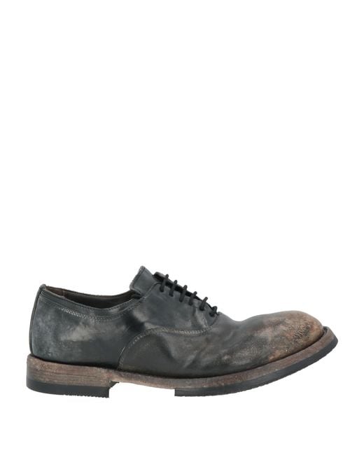 shotof Gray Lace-Up Shoes Leather for men
