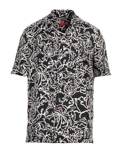 Camicia di Isaia in Black da Uomo