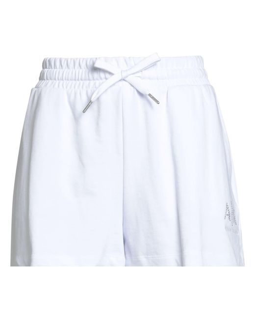 ARMANI EXCHANGE White Shorts & Bermuda Shorts Cotton