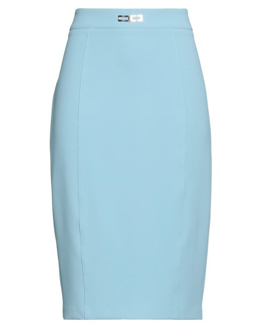 Elisabetta Franchi Blue Midi Skirt