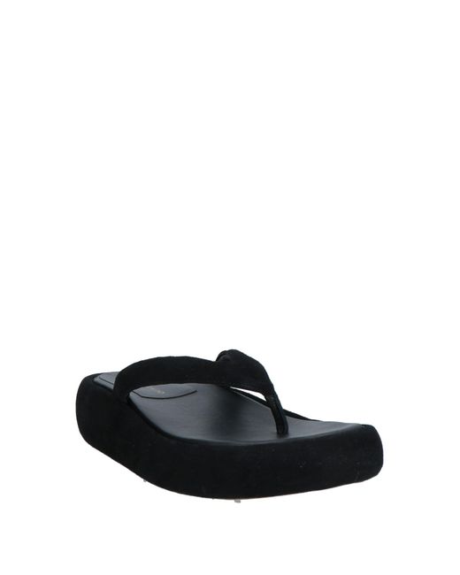 Ilio Smeraldo Black Thong Sandal