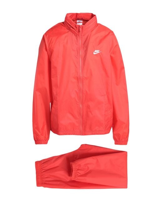 mens nike black and red tracksuit