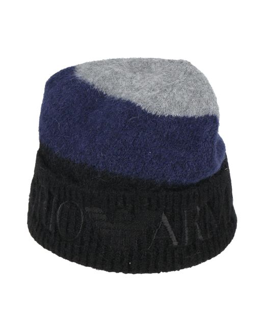 Emporio Armani Blue Hat Alpaca Wool, Polyamide