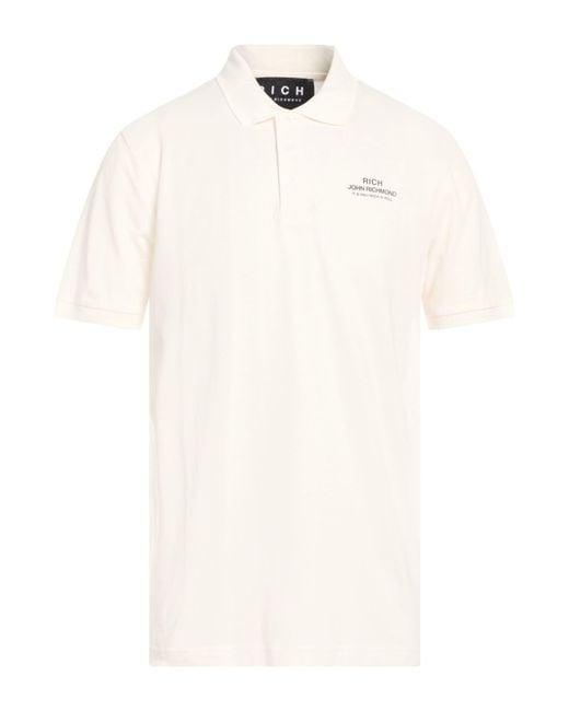John Richmond White Polo Shirt Cotton for men