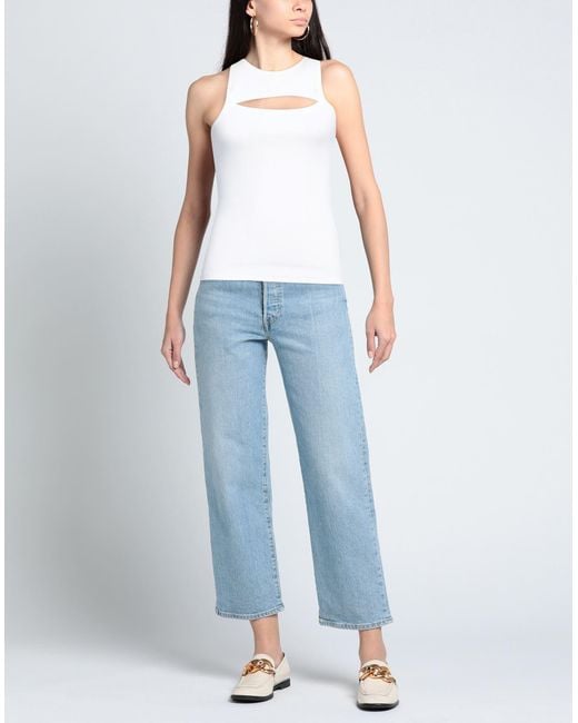 MSGM White Tank Top