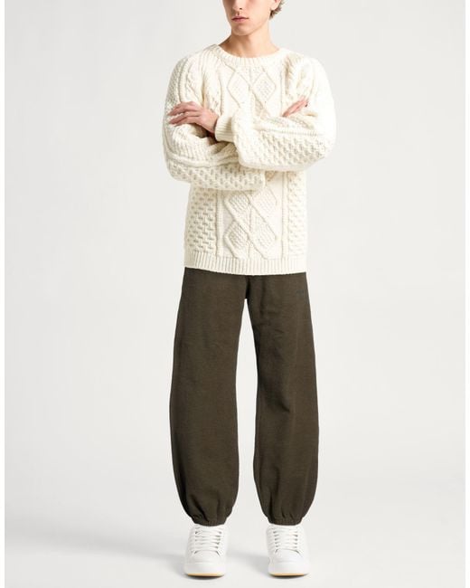 McQueen Green Military Pants Cotton for men