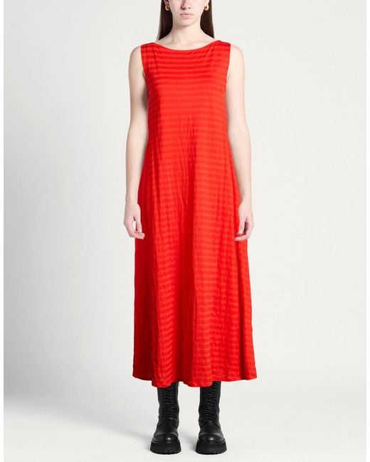 Apuntob Red Midi Dress