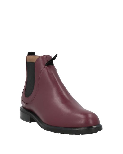 Emporio Armani Purple Ankle Boots Calfskin