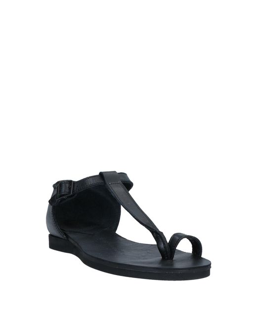 Yohji Yamamoto Black Toe Strap Sandals