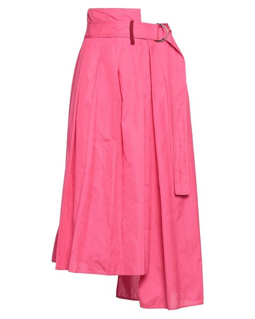 Hache Pink Midi Skirt