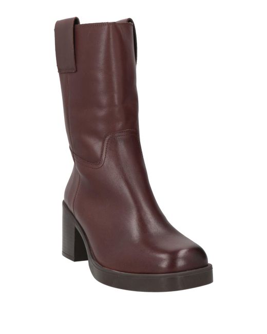 Unisa Brown Ankle Boots Leather