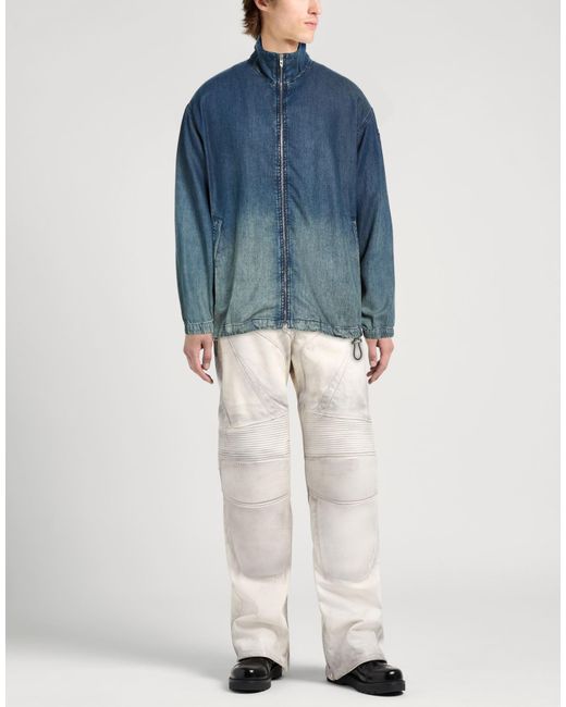 DIESEL Blue Denim Outerwear Lyocell for men