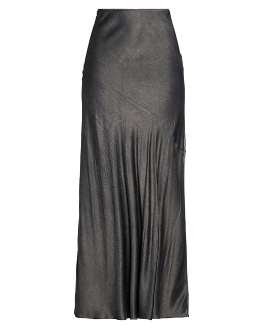 Roberto Collina Gray Maxi Skirt Viscose