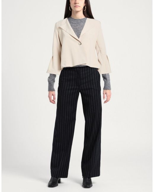 ALESSIA SANTI Natural Jacket Polyester, Viscose, Elastane
