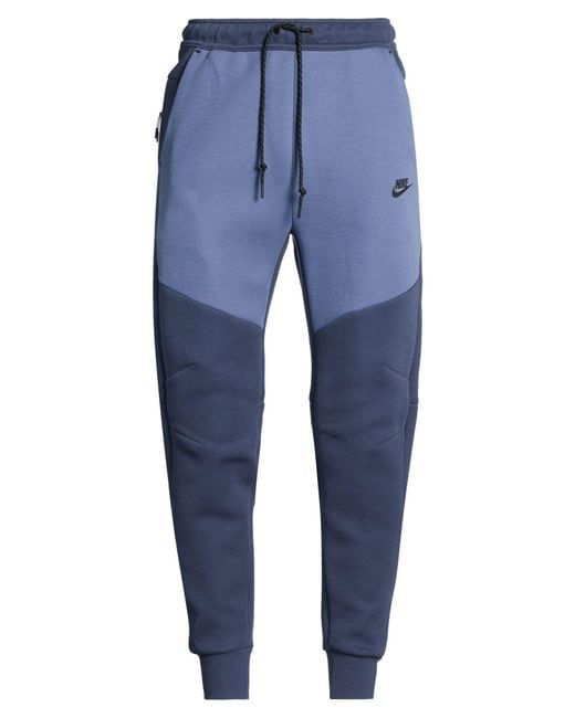 Nike Blue Midnight Pants Cotton, Polyester for men